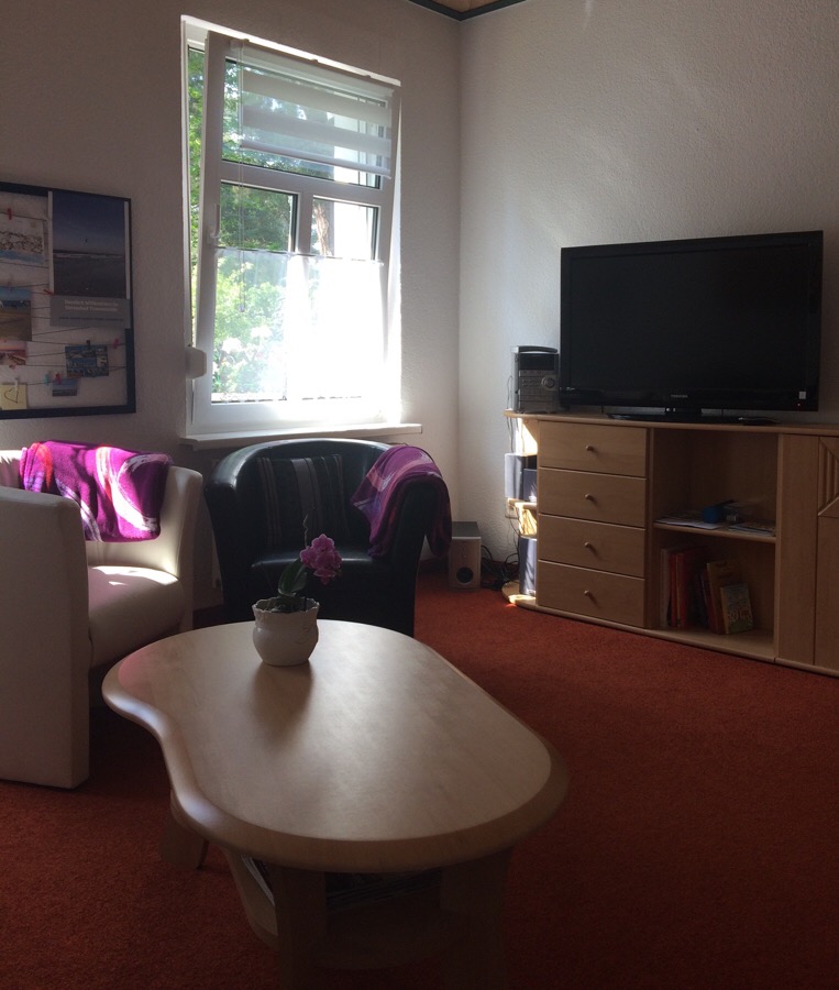 Wohnzimmer mit TV und Musik, sowie WLAN